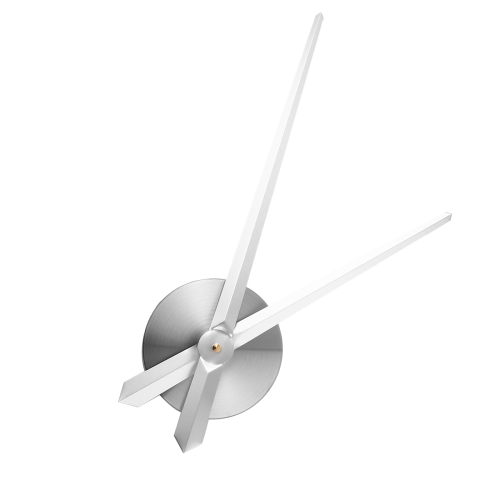 3D Clock Hands Kit Silver - Silent Movement, Large Hour & Minute Hands with Dial & Movement for DIY Wall Clock Replacement