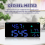 Medidor de decibel para parede, nível sonoro, alcance de 30-130 dB, display LED grande de 8,6 polegadas, ruído, tempo e temperatura 10