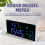 Medidor de decibel para parede, nível sonoro, alcance de 30-130 dB, display LED grande de 8,6 polegadas, ruído, tempo e temperatura 7