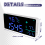 Medidor de decibel para parede, nível sonoro, alcance de 30-130 dB, display LED grande de 8,6 polegadas, ruído, tempo e temperatura 6