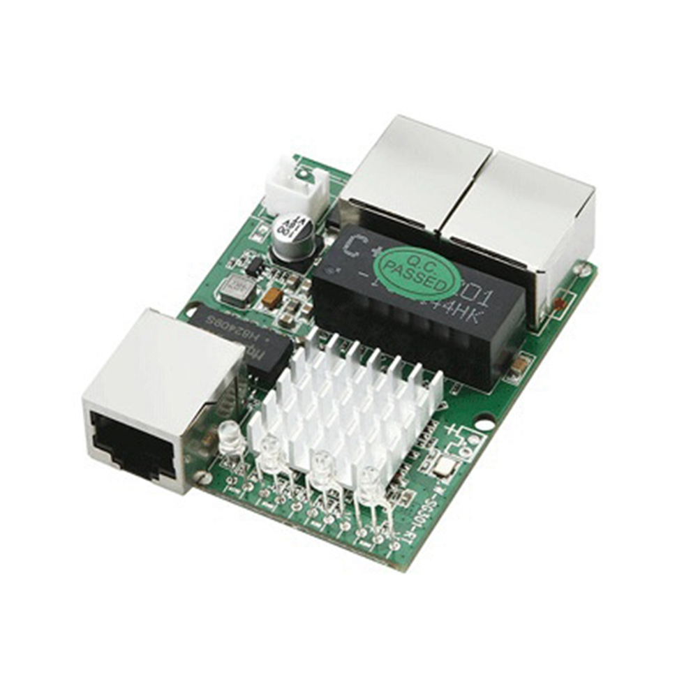 Industrial-Grade Min Three-Port 1000M Gigabit Rj45 Standard Port Network Switch Module 5V-12V Powered Splitter 4852404166358