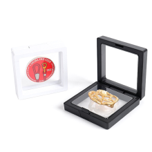 30 Pcs 3D Floating Coin Display Frame Stand Storage Boxes for Jewelry Ring Earrings Medals Challenge Medal Holder A