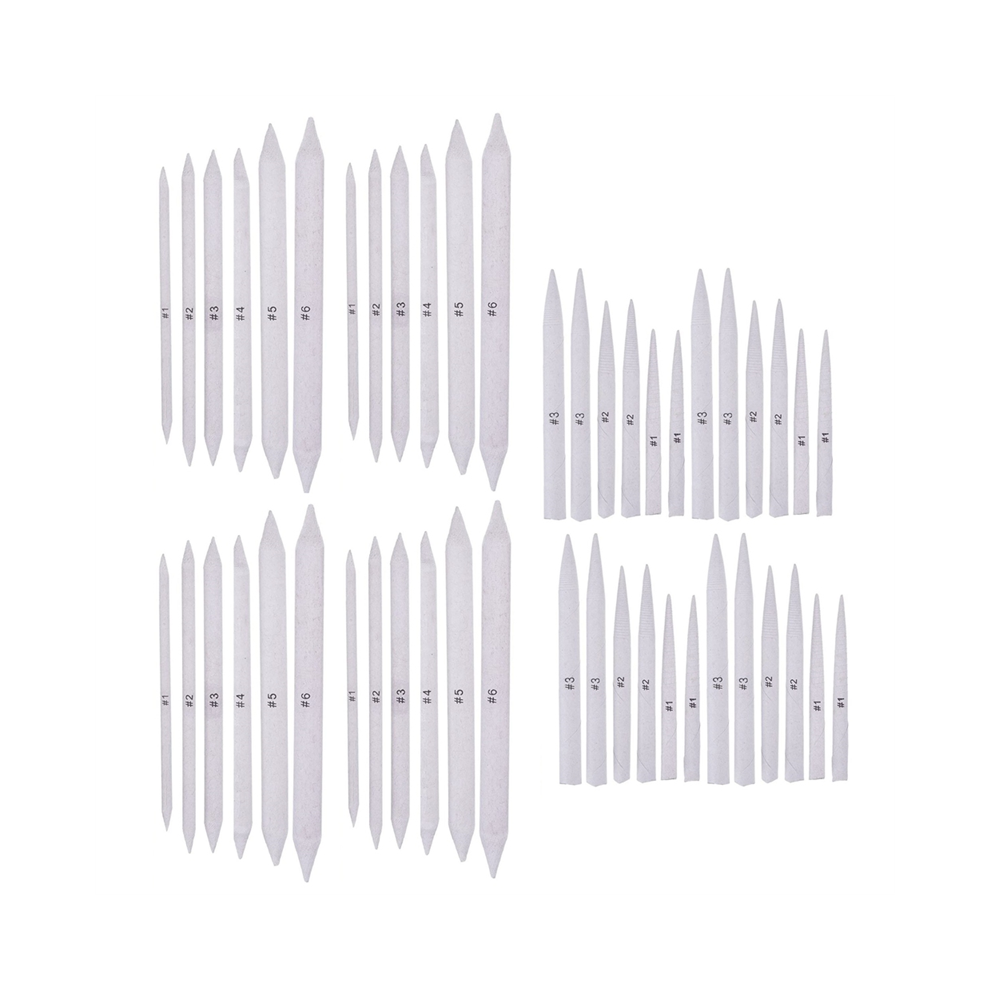 Torribaly 48 Pcs Blending Stump And Tortillions, Paper Art Blenders, Pencils, Drawing Pencils For Sketch Tools