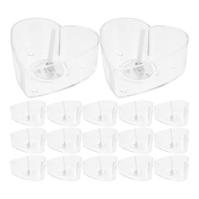 30 peças de copos de vela em formato de coração com pavios, latas de cera de amor transparentes, potes e estojos para fazer você mesmo
