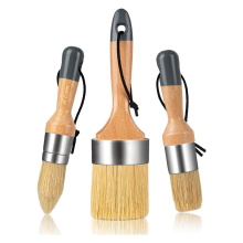 Kreide- und Wachspinsel-Set, Farbe, Milch für Möbel, 1 großer ovaler Pinsel, 2 kleine runde Pinsel