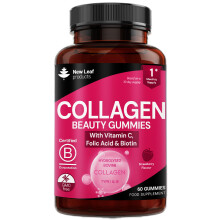 Collagen Gummies + Vitamin C, Folic Acid & Biotin 60 Fill Type I & III