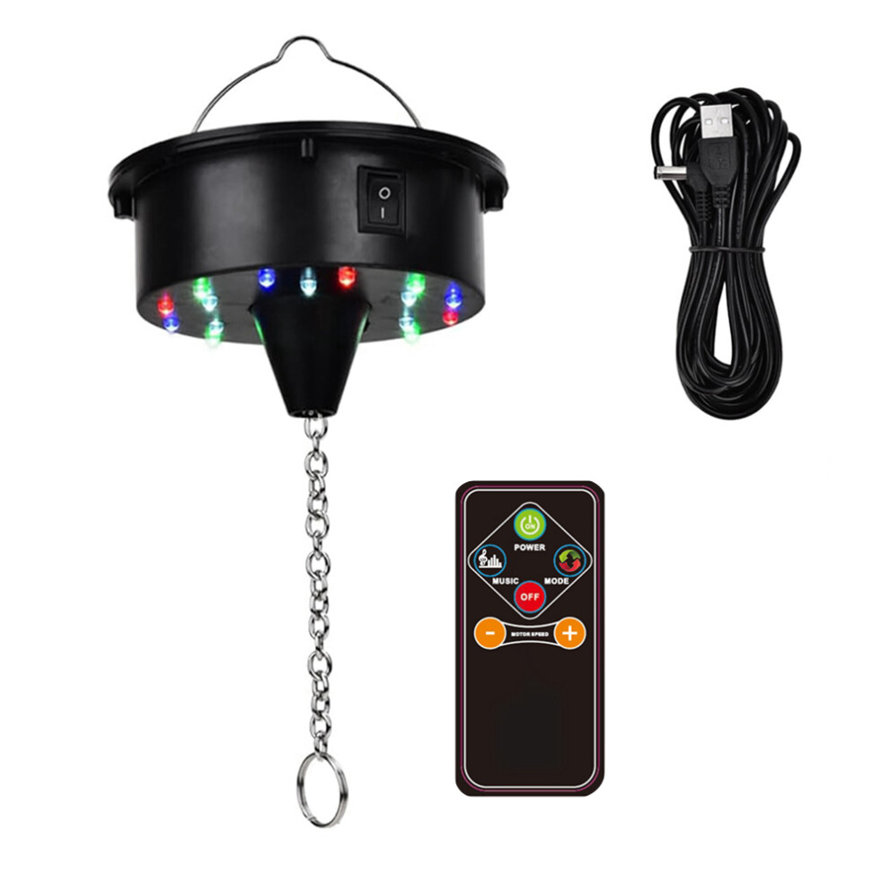 Torribaly Rotating Disco Ball Motor Lights With Remote,18 Leds For 12 16 20 24Inch Mirror Rotator(Notincludedball)