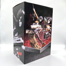 (29 cm vähittäismyyntilaatikolla) Attack on Titans Levi Ackerman Toimintaanime Figura Kawai Eren Jaege Mikasa