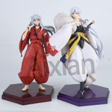 (2 kpl B)Anime Inuyasha figuuri Inuyasha Kikyō Sesshoumaru Higurashi Kagome PVC toimintafiguuri mallilelut