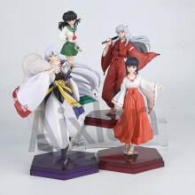(4 kpl SETTI)Anime Inuyasha Figuuri Inuyasha Kikyō Sesshoumaru Higurashi Kagome PVC Action Figuurimalli