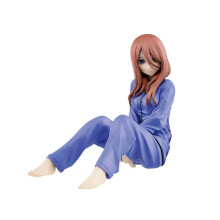 (Ei laatikkoa-Miku)11-22cm Anime-figuuri Kvintessential Quintuplets Miku Purppura pitkähihainen Pyjama malli