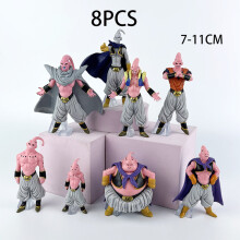 (Ei laatikkoa)Kuuma 8kpl/setti Animefiguuri Majin Buu Fat Buu PVC Toimintafiguurit Mallistolelut lapsille
