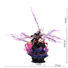 (15 cm ilman laatikkoa) 40 cm yksiosainen Zoro Anime -figuuri kolme päätä kuusi kättä yhdeksän terää Flow Shura