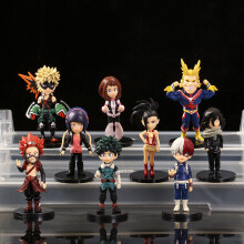 (9kpl)Anime My Hero Academia -hahmo PVC Age of Heroes Figurine Deku Action Keräilymallikoristeet