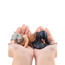 (Inosuke)| Alkuperäinen Demon Slayer kädessä Hashibira Inosuke Anime-mallilahja Kerää figuurileluja