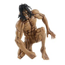 (VALKOINEN)Anime Shingeki Ei Kyojin Figuuri Eren Yeager Vinyyli Toimintafiguurikokoelma Malli Lelut Lasten Nukke