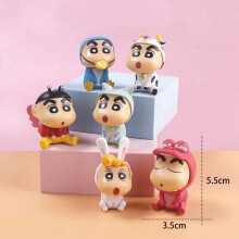 (6kpl)6kpl/setti Crayon Shin Chan toimintafiguuri Sarjakuva Japanilainen Kawaii Figuurit Keräilykohteet Elokuva