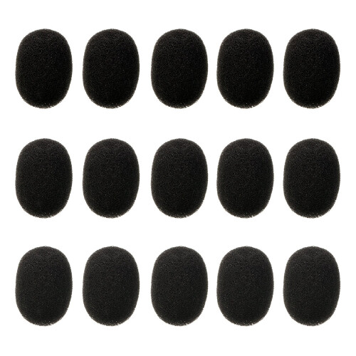 EBOOT 15 PAKK MINI ST?RRELSE LAPEL HEADET FOAM MICROPHON