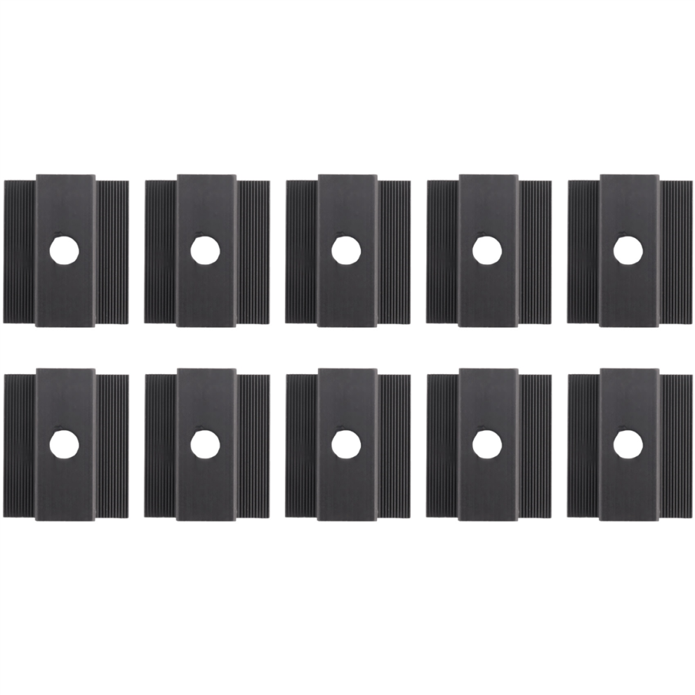 10 X Centre Clamp Pv Solar Panels, Black, Module For All Frame Heights, Panels Bracket Roof 4852404178641