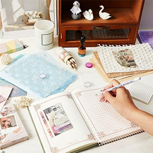 60Sheets Scrapbooking Paper A5 Embossed for Journaling Craft Art Card Making 2