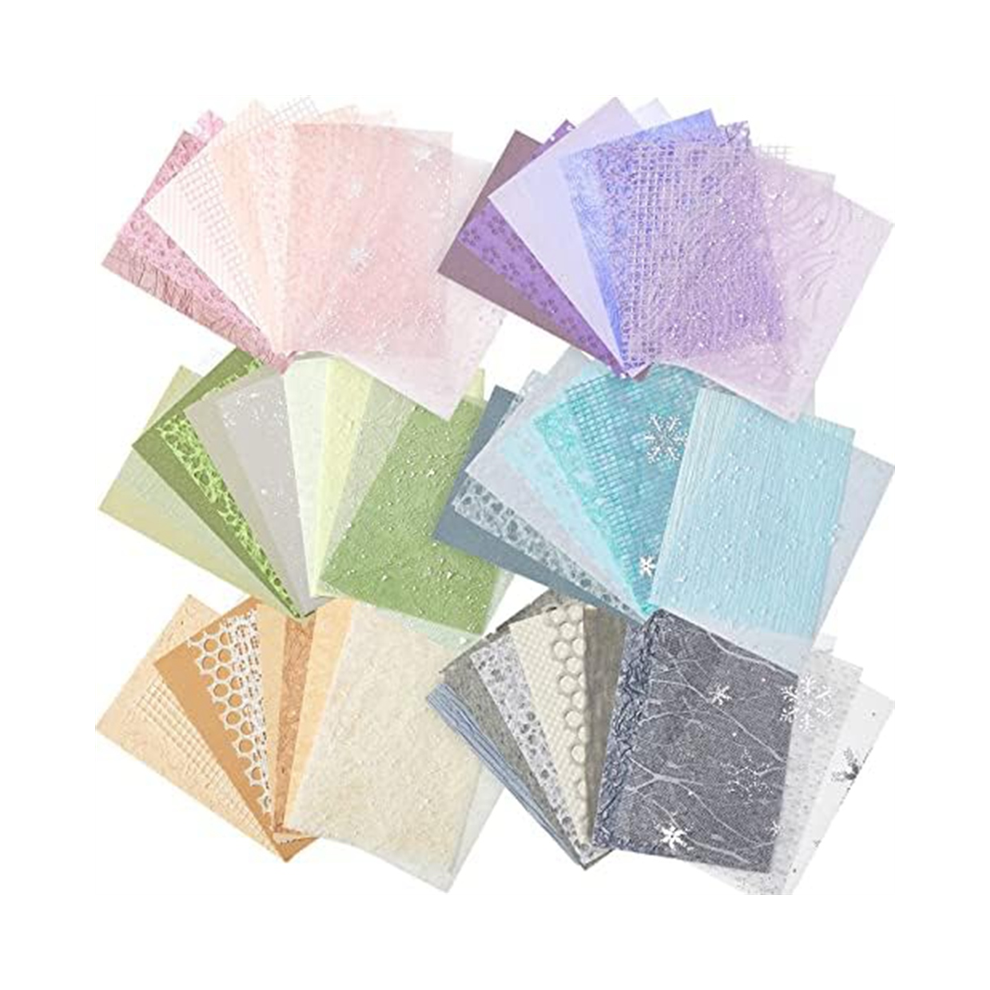 60 BläTter Scrapbooking-Papier, A5, GepräGt, FüR Journaling, Basteln, Kunst, Kartenherstellung-image