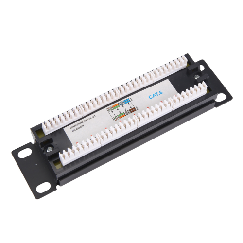 CAT6 8 Ports Patch Panel Rack Network 6.89 Inch 1U Mount with RJ45 Socket for Household Distribution Frame 1