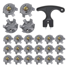 Set di punte da golf include 30 pezzi di tacchetti, chiave di ricambio, vite filettata in metallo, punta da 6 mm di diametro.