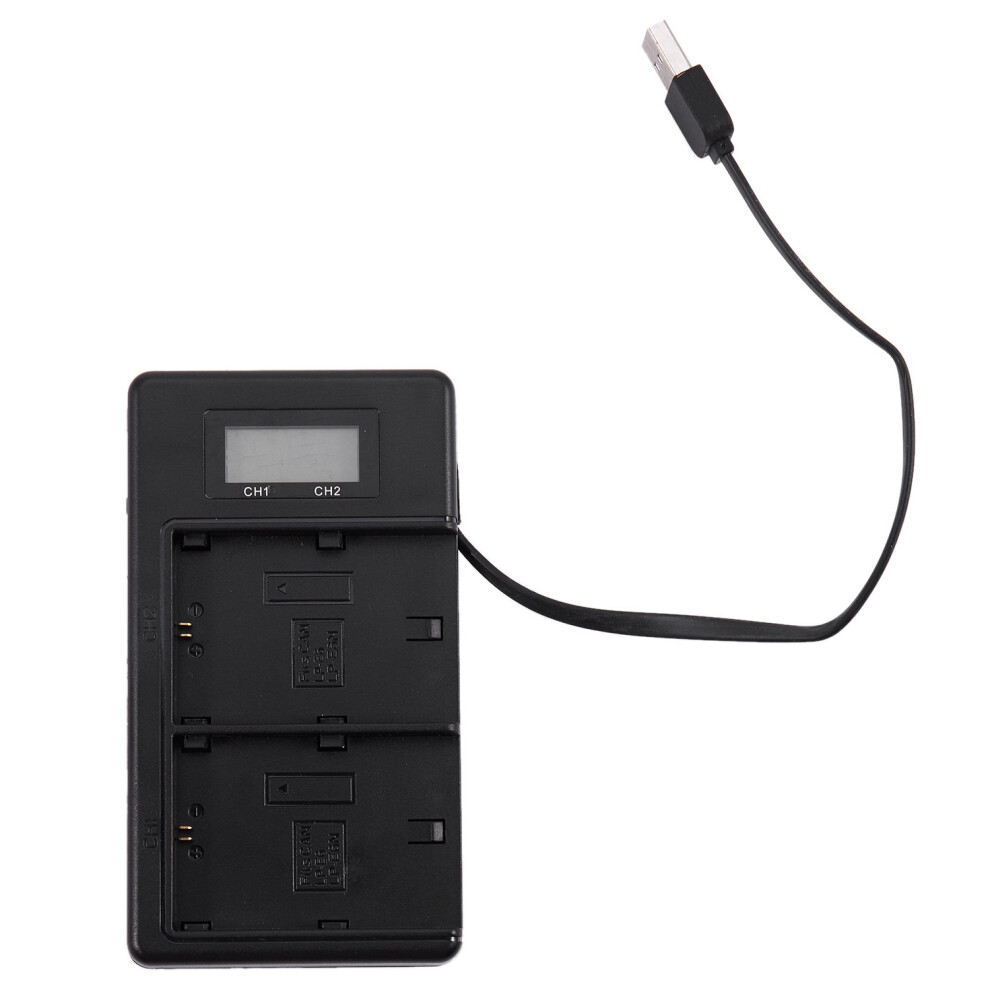 Chargeur de batterie LP-E6 double écran LCD pour appareil photo 5Ds R, 5D Mark II, 6D, 7D, 80D