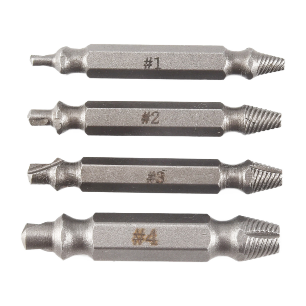 Photos - Bits / Sockets 4X Screw Extractor Drill Bits Guide Set Broken Bolt Remover Easy Out #1 #2 #3 #4