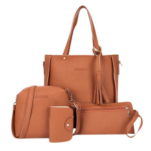 (BR)4kpl/setti Crossbody Laukut Naisten Laukkusarja Kuviollinen Nahka Olkalaukut Kukkaro Naisten PU Crossbody