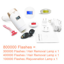 (ExtraLamp 800K Flash) Päivitetty laserkarvojen poisto 2in1 vaihdettava lampun nuorentaminen pysyvä, kivuton