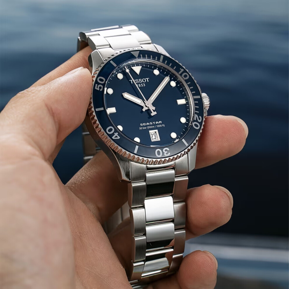 TISSOT T120.410.11.041.00 MENS WATCH STAINLESS STEEL STRAP BLUE DIAL