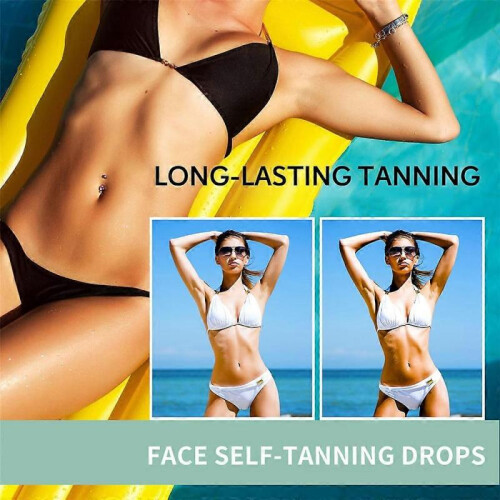 (Peach) Minglan Self Tanning Face Drops Medium 30ml 2