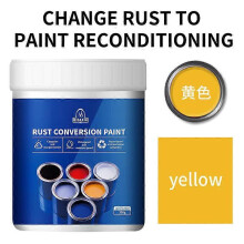 (300g, Yellow) 300/500g Water-Based Rust Converter Paint, No Sanding Primer for Metal, Roof & Steel, Home Industrial Anti-Corrosion Coating
