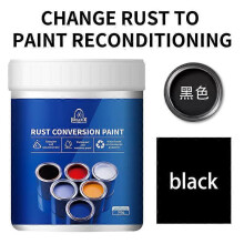 (300g, Black) 300/500g Water-Based Rust Converter Paint, No Sanding Primer for Metal, Roof & Steel, Home Industrial Anti-Corrosion Coating