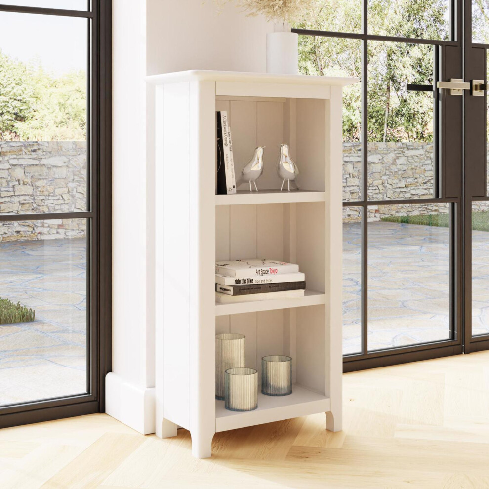 White 3 Tier boor Bookcase Shelf Storage Unit