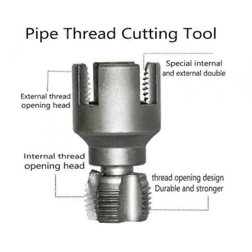 (1/2) Pipe Thread Cutting Tool，1/2'' 3/4'' Internal External Rethreading Maker 1