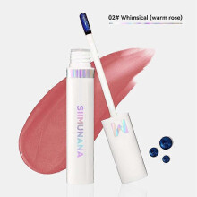 (02#Whimsical(warm Rose) Siimunana Lip Stain, Imaginaryls Lip Stain Long Lasting Matte Non-stick Cup