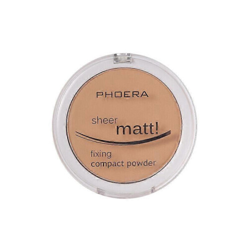 (Natural Beige) Phoera Matte Setting Compact Pressed Powder Face Foundation Make Up Base Fixer 2