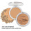 (Golden Beige) Phoera Matte Setting Compact Pressed Powder Face Foundation Make Up Base Fixer 1