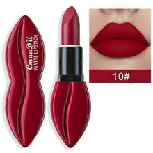 (J 10) 10 Color Matte Lipstick Velvet Rich Color Rendering Lip Makeup Tool Long Lasting