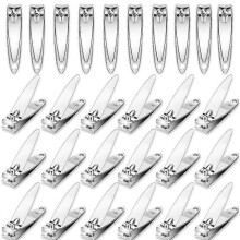 2025 28 Pieces Fingernail Nail Clippers Bulk Thick Stainless Steel Toe Nail Clippers Nail Cutter Set for Men and Women