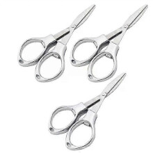 2025 1~4PCS Stainless Steel Anti-Rust Portable Folding Scissors Glasses Shaped Mini Shear Fishing Scissor for Home and Travel Camping