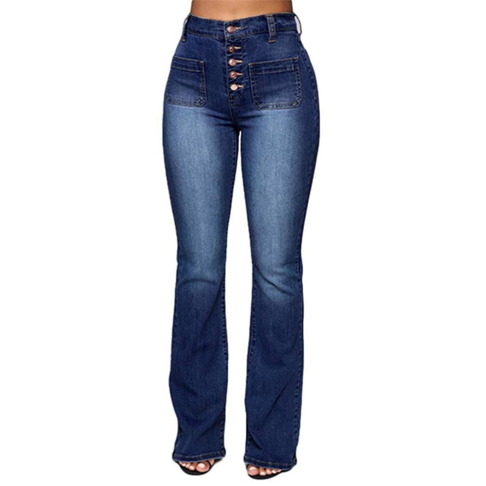(as the picture, L) Women's Skinny Jeans Stretch Pants Size Mid-rise Stretch Jeans High Waist Slim Jeans Plus Size Zipper
