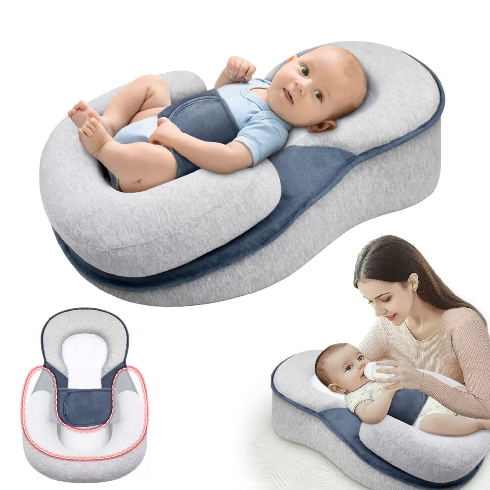 Baby Infant Newborn Pillow Cushion Prevent Flat Head Sleep Nest Pod Anti Roll