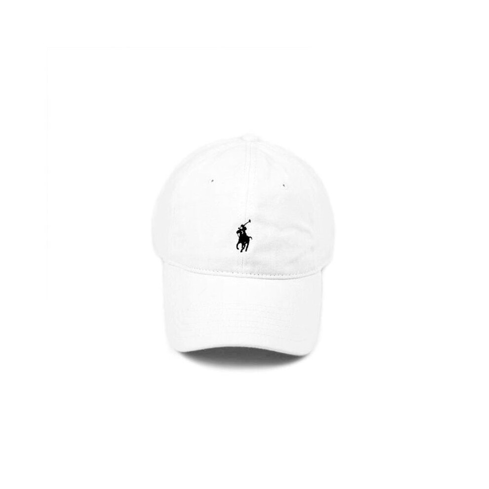 (White) Cap Baseball Sun Hat Wide Brim Cotton Material Adjustable Breathable Fashion
