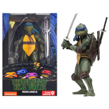 Figura de acción de las Tortugas Ninja Adolescentes Mutantes (pañuelo azul) Edición cinematográfica, juguetes