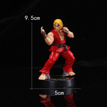 (Rojo) Figura de acción de Anime Ken Masters Hoshi Ryu, juguetes de PVC, lindos muñecos del juego Street Fighter,