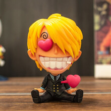 (shanzhi)9CM Q Luffy Zoro Nami Anime One Piece Periférico Sanji Robin Boa Hancock Ace Figura de acción