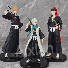 (3 piezas por juego) figura de Anime BLEACH Hitsugaya Toushirou Zaraki Kenpachi Kurosaki Ichigo figura de acción